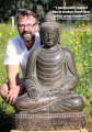 Stone Earth Touching Buddha in Robes Statue 38"